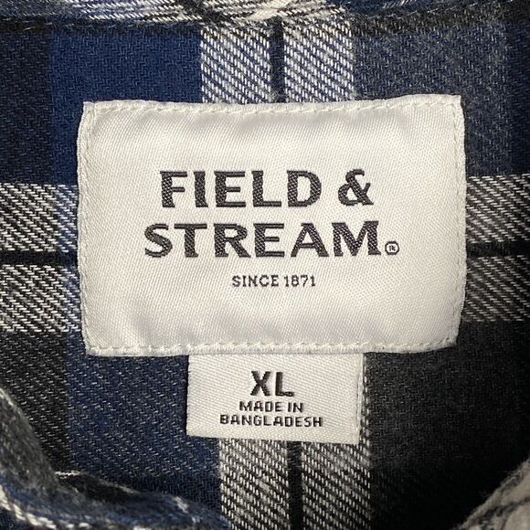Field Stream Shirt Mens Extra Large Plaid Flannel Casual Hiking Outdoors Camping - Picture 6 of 10